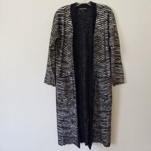Catherine Malandrino Zebra Print Duster Sweater Soft Size Small